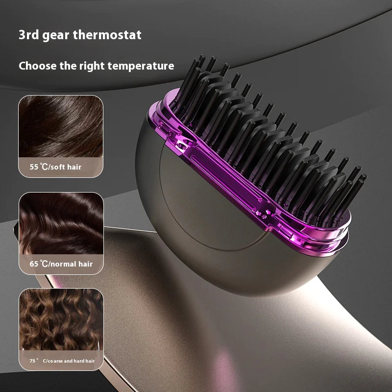 Compact Ceramic Hair Styler - USB Recharge, Mini Steam